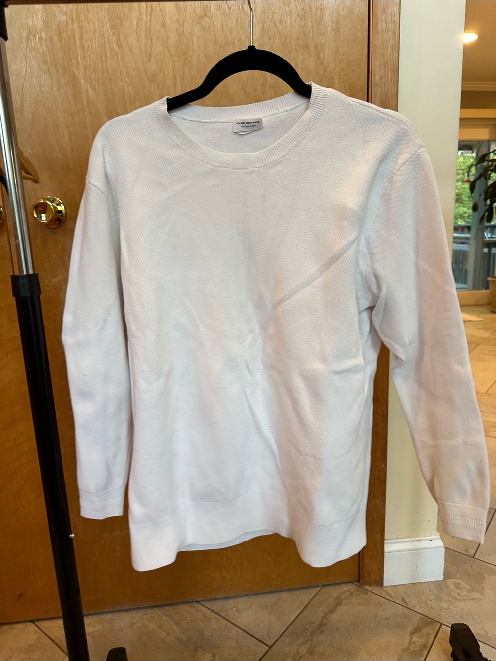 Club Monaco White Crewneck Sweater